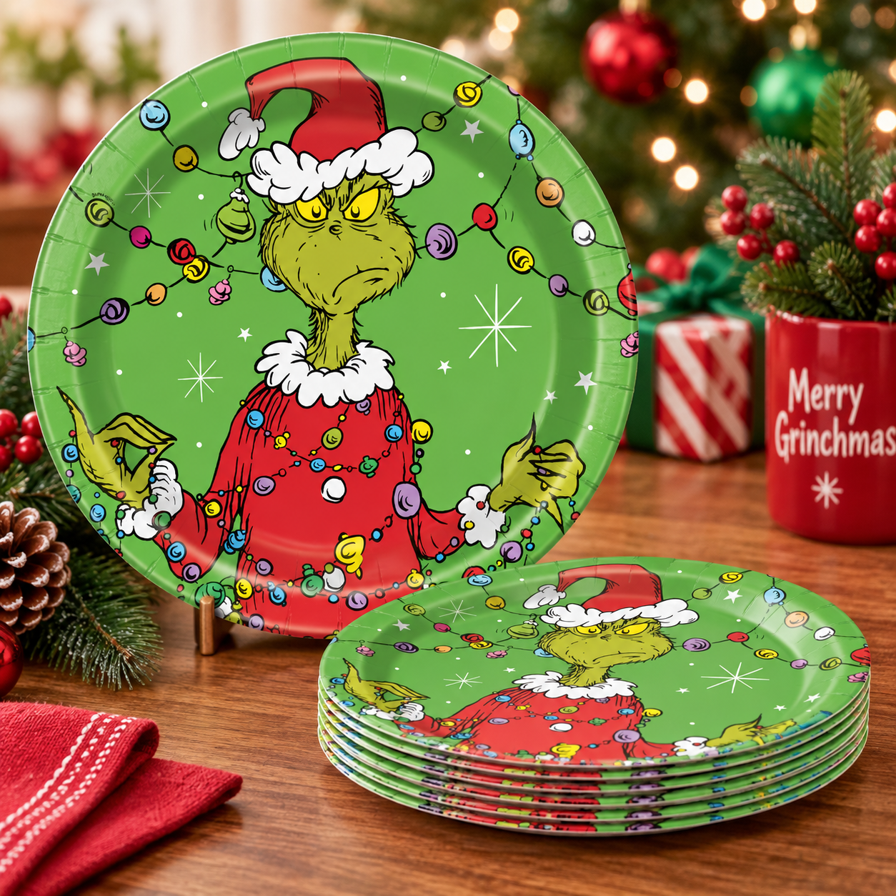 Grinch Christmas party plates canada